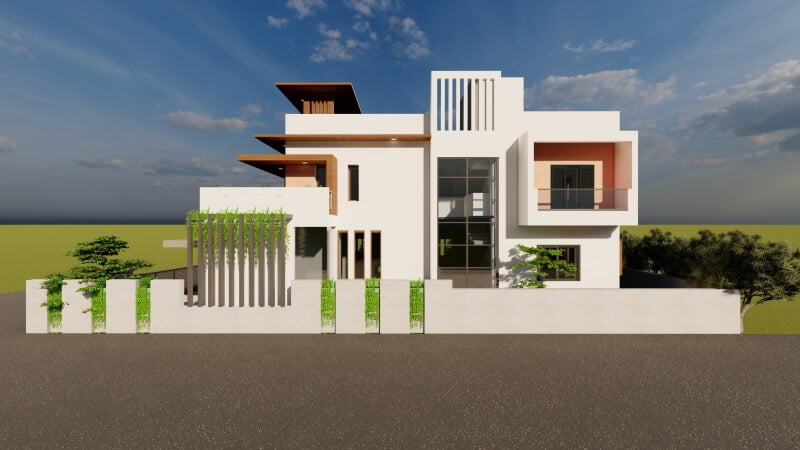 Ongoing construction of Residence at Wardha